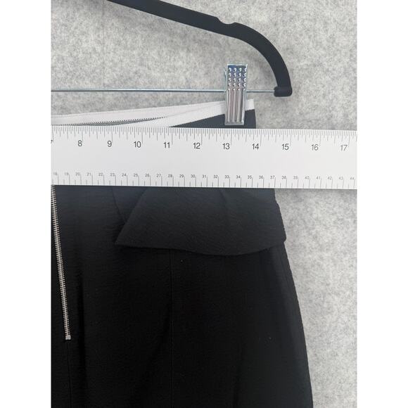 Sandro Textured Preppy Business Peplum Pencil Skirt, Black/White, US Size 6 - Picture 8 of 10